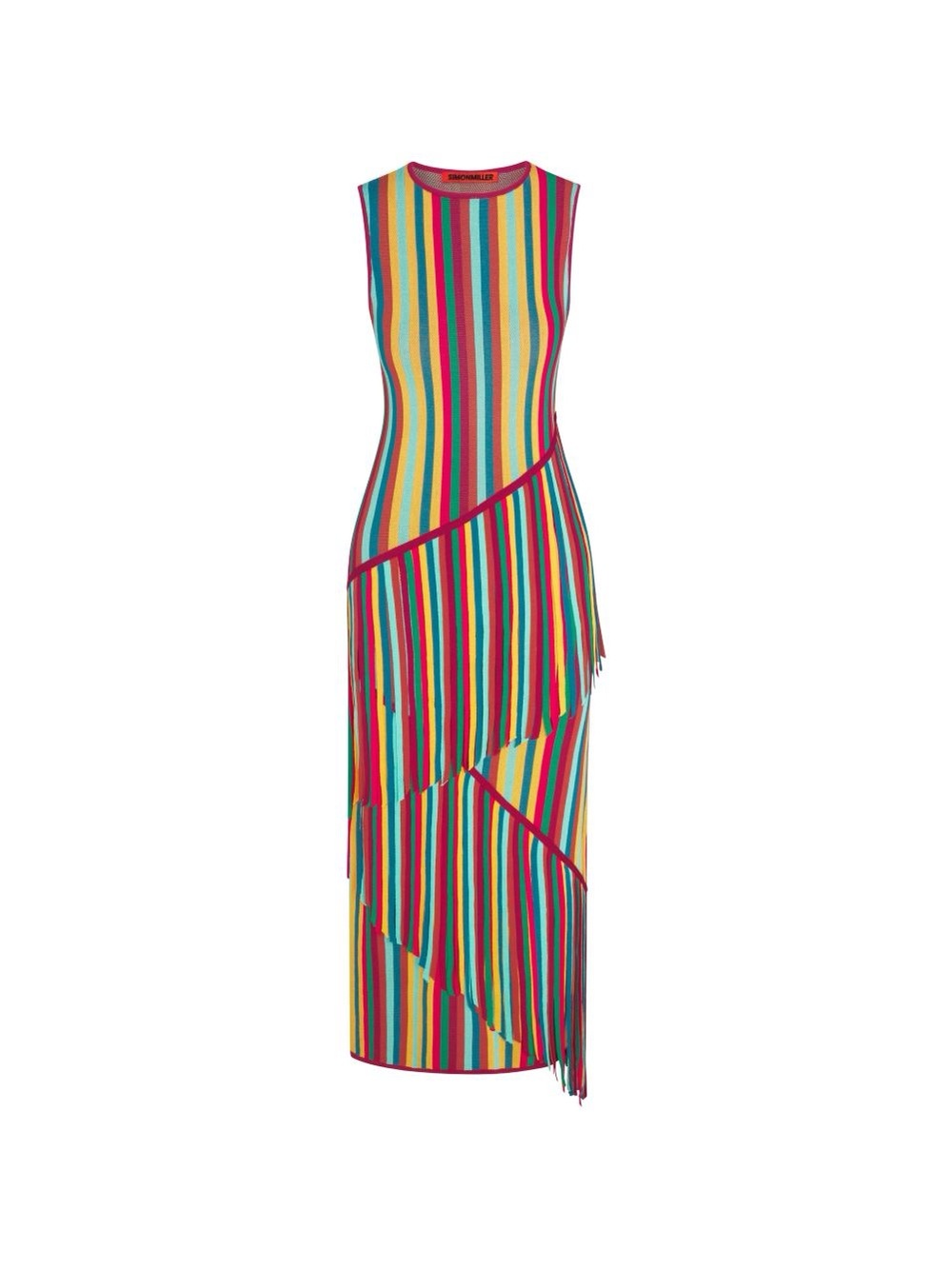 Simon Miller Spiral Knit Fringed Maxi Dress- size xs